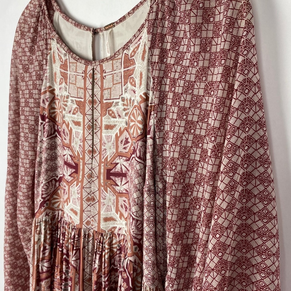 Free People Boho Pleated Front Dress - Picture 3 of 7